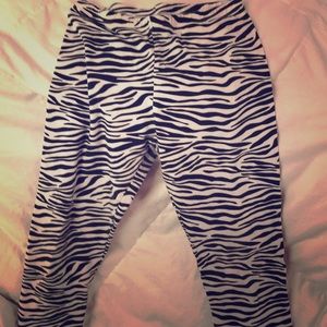 Zebra striped pants